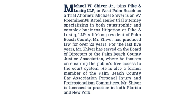 Palm Beach County Bar Association Bulletin