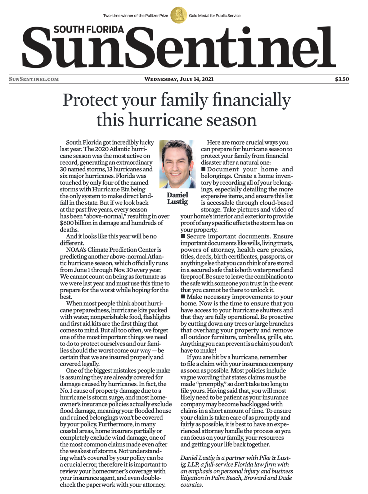 Protect your family financially this hurricane season